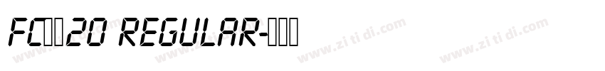FC数字20 Regular字体转换
